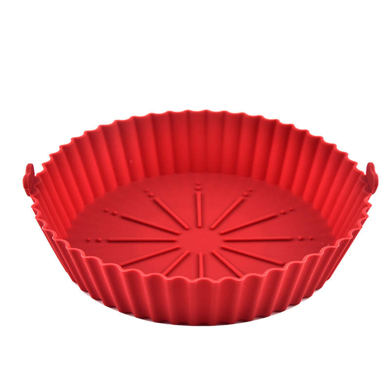 Red silicone air fryer lining 8.5 in