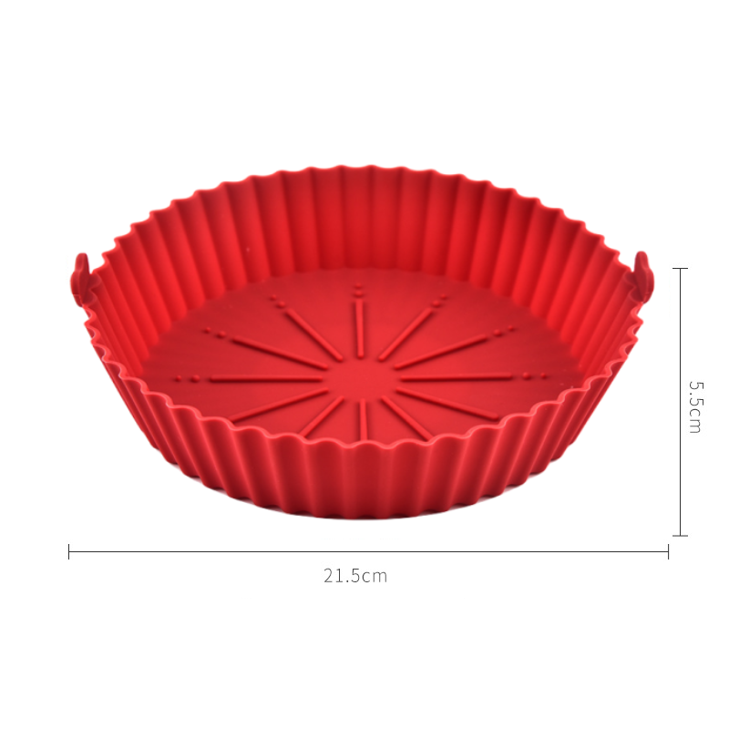 Red silicone air fryer lining 8.5 in
